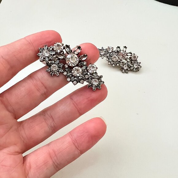 J.Crew "Crystal Snowflake Climber Earrings" - Picture 3 of 6